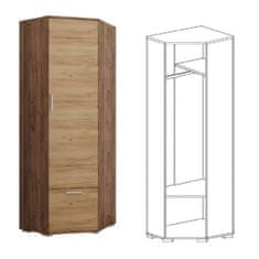 nabbi Kotna omarica za predsobo Veneta CW - craft tobak / zlati hrast craft