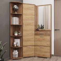 nabbi Kotna omarica za predsobo Veneta CW - craft tobak / zlati hrast craft