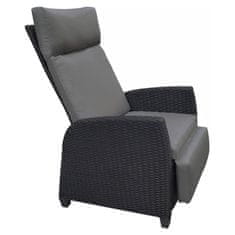 KONDELA Vrtni stol Pavio - črno/siv