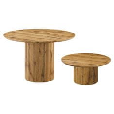 KONDELA Okrogla jedilna miza Mahir Tip 2 80 - hrast