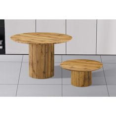 KONDELA Okrogla jedilna miza Mahir Tip 2 80 - hrast