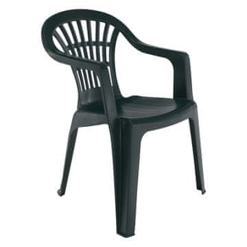 KONDELA Vrtni stol Kiona z možnostjo zlaganja - zelena