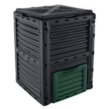 KONDELA Vrtni kompostnik Bobs 300 l - črna / zelena