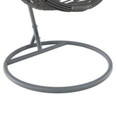 KONDELA Viseči gugalni stol Nexus - siv