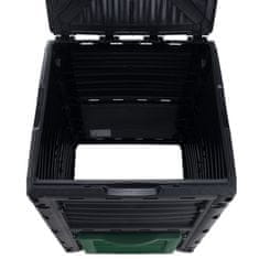 KONDELA Vrtni kompostnik Bobs 300 l - črna / zelena