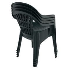 KONDELA Vrtni stol Kiona z možnostjo zlaganja - zelena