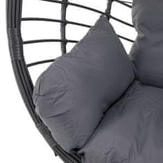 KONDELA Viseči gugalni stol Nexus - siv