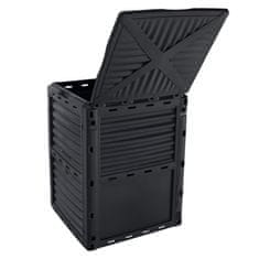 KONDELA Vrtni kompostnik Bobs 300 l - črna / zelena