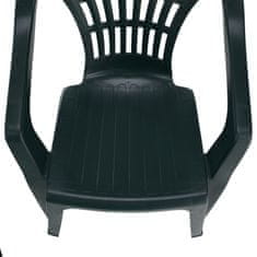 KONDELA Vrtni stol Kiona z možnostjo zlaganja - zelena