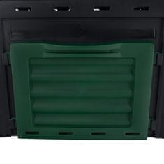 KONDELA Vrtni kompostnik Bobs 300 l - črna / zelena