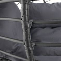 KONDELA Viseči gugalni stol Nexus - siv