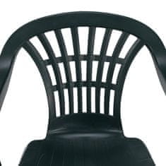 KONDELA Vrtni stol Kiona z možnostjo zlaganja - zelena