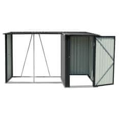 KONDELA Lopa za drva z drvarnico Arpol Tip 2 270x104x159 cm - antracit