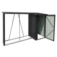 KONDELA Lopa za drva z drvarnico Arpol Tip 2 270x104x159 cm - antracit