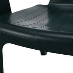 KONDELA Vrtni stol Kiona z možnostjo zlaganja - zelena