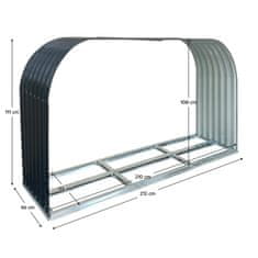 KONDELA Lopa za drva Radek - antracit