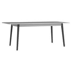 KONDELA Raztegljiva jedilna miza Aris - siva / črna