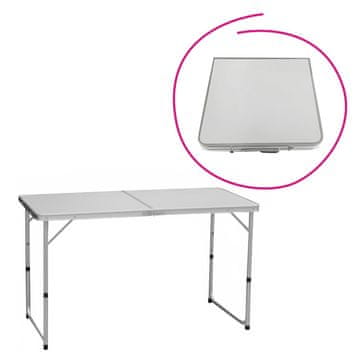 KONDELA Zložljiva kamping miza Kepi Tip 1 - siva