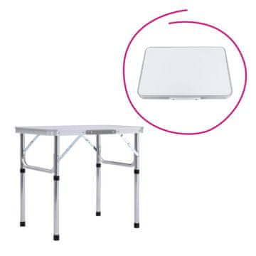 KONDELA Zložljiva kamping miza Kepi Tip 2 - siva