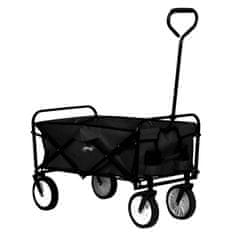 KONDELA Vrtni zložljivi voziček Mabin - črna