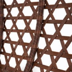 KONDELA Viseči gugalni stol Norel - bakrena / rjava / kremna