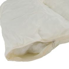 KONDELA Viseči gugalni stol Norel - bakrena / rjava / kremna