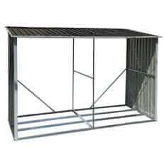 KONDELA Lopa za drva Daryl Tip 3 - antracit / bela