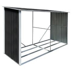 KONDELA Lopa za drva Daryl Tip 3 - antracit / bela