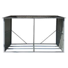 KONDELA Lopa za drva Daryl Tip 3 - antracit / bela