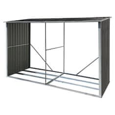 KONDELA Lopa za drva Daryl Tip 3 - antracit / bela