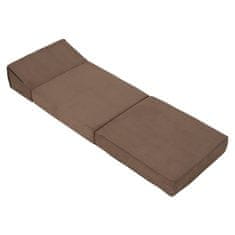 KONDELA Zložljiva vzmetnica / fotelj Malen - svetlo rjava