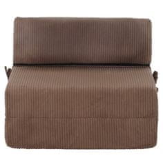 KONDELA Zložljiva vzmetnica / fotelj Malen - svetlo rjava