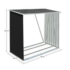 KONDELA Lopa za drva Daryl Tip 1 - antracit / bela