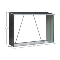 KONDELA Lopa za drva Daryl Tip 2 - antracit / bela