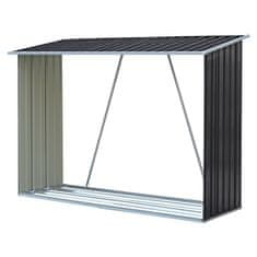 KONDELA Lopa za drva Daryl Tip 2 - antracit / bela