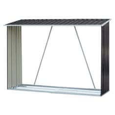 KONDELA Lopa za drva Daryl Tip 2 - antracit / bela