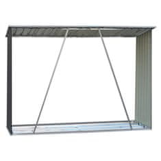 KONDELA Lopa za drva Daryl Tip 2 - antracit / bela