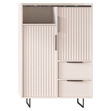 KONDELA Fresio 2D2S dvovratna komoda s predali