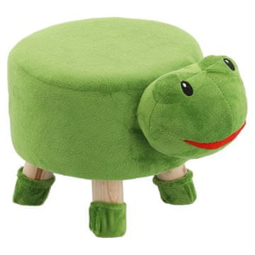 KONDELA Tabure v obliki žabice Zunio Tip 2 - zelena / naravna