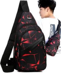 Camerazar Moški mestni nahrbtnik čez ramo, sintetična tkanina Oxford, vodoodporen, 19x30x7 cm