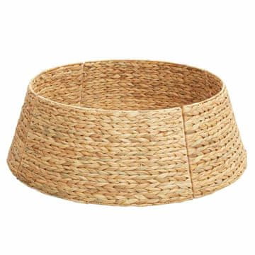 Vidaxl Ovratnik za božično drevo Rjava 75 x 75 x 25 cm Vodna hijacinta