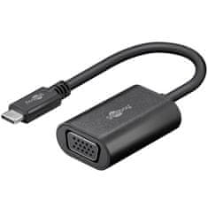 Goobay USB-C na VGA FHD črn adapter