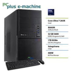 PCplus e-machine Core Ultra 7 265K 32GB 1TB SSD tipkovnica miška namizni računalnik