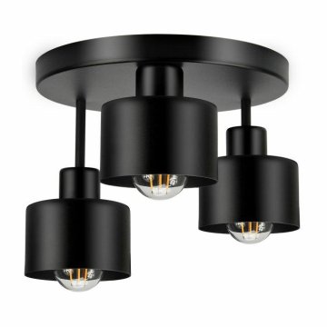 shumee ORNO VISEČA SVETILKA RAMOS 3P MAX 3X60W E27 ČRNA