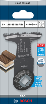 shumee BOSCH MT PRO AII 65 BSPIB VEČNAMENSKI ŽAGIN LIST 65 x 40 mm 5 kosov