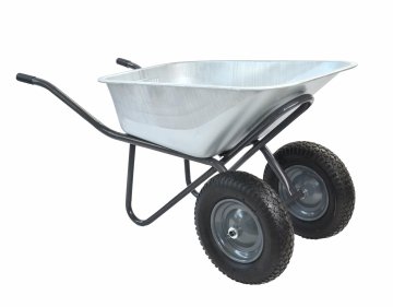 shumee AWTOOLS VRTNA KOLNICA 100 L DVOJNA KOLESA POCINKANA POSODA OJAČANA