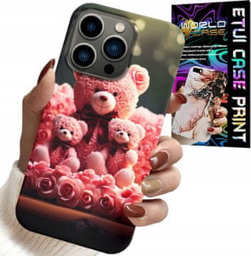 shumee OVITEK ZA IPHONE 16 PRO - DRUŽINSKO DARILO ROSE BEAR + FOLIJ