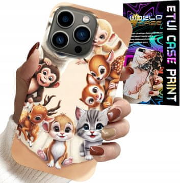 shumee OVITEK ZA IPHONE 16 PRO - NAHRBTNIK ZA OTROKE Z GOZDNIMI ŽIVALMI