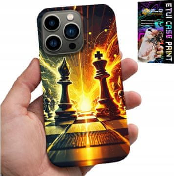 shumee OVITEK ZA IPHONE 16 PRO - ŠAHOVSKA PLOŠČA, ZA ŠAHISTA IN KMETA