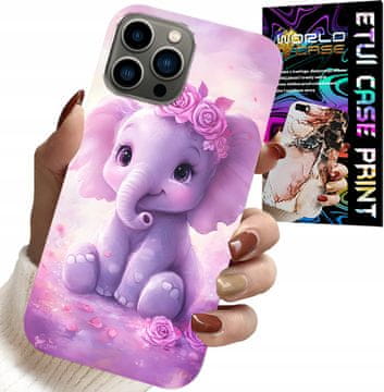 shumee OVITEK ZA IPHONE 11 PRO - SLADKI SLON NA ROZA OZADJU + OVITEK + FOLIJA